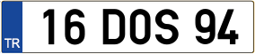 Truck License Plate